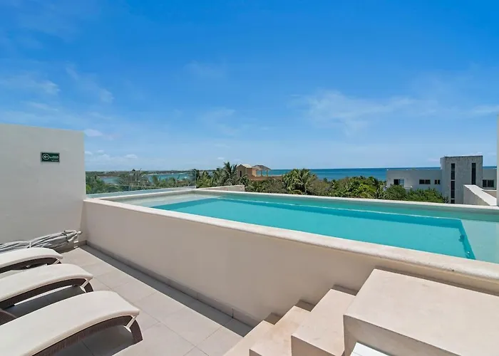 Luumha Private Hot Tub 7 Rooftop Pools Access Apartment Akumal